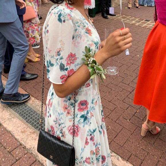 Maje Rachelle Asymmetric Hem Floral Print Maxi Dress - Picture 4 of 4